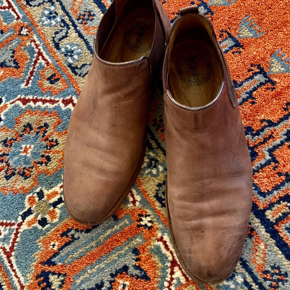 Sutro Brown Leather Booties - Picture 2 of 2